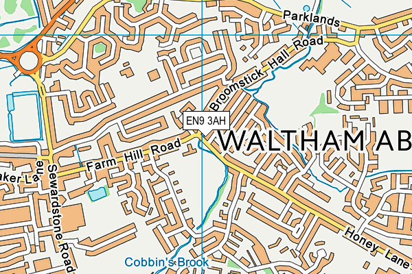 EN9 3AH map - OS VectorMap District (Ordnance Survey) EN9 3AH map - OS VectorMap District (Ordnance Survey)