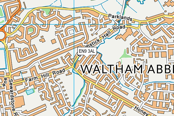 EN9 3AL map - OS VectorMap District (Ordnance Survey)