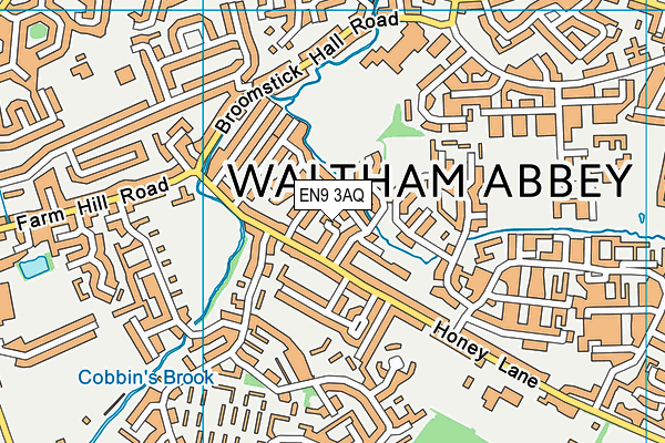 EN9 3AQ map - OS VectorMap District (Ordnance Survey) EN9 3AQ map - OS VectorMap District (Ordnance Survey)