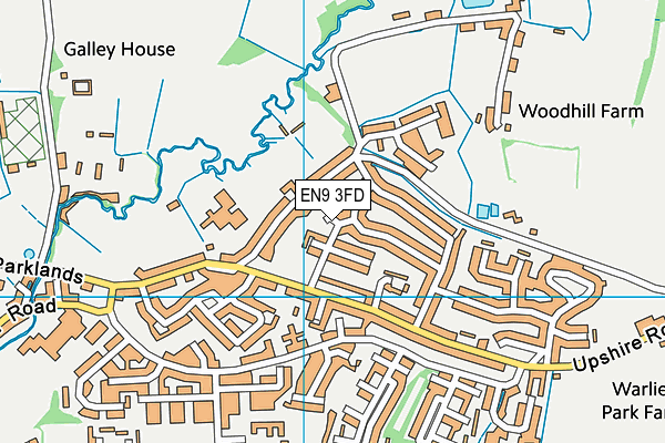 EN9 3FD map - OS VectorMap District (Ordnance Survey) EN9 3FD map - OS VectorMap District (Ordnance Survey)