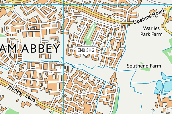 EN9 3HG map - OS VectorMap District (Ordnance Survey)