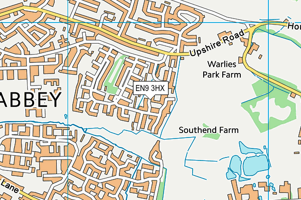 EN9 3HX map - OS VectorMap District (Ordnance Survey) EN9 3HX map - OS VectorMap District (Ordnance Survey)