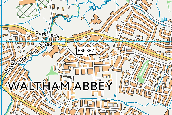 EN9 3HZ map - OS VectorMap District (Ordnance Survey)