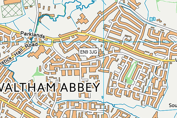 EN9 3JG map - OS VectorMap District (Ordnance Survey) EN9 3JG map - OS VectorMap District (Ordnance Survey)