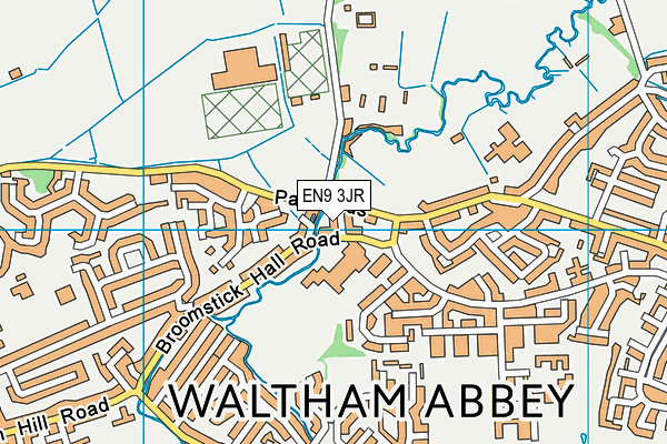 EN9 3JR map - OS VectorMap District (Ordnance Survey) EN9 3JR map - OS VectorMap District (Ordnance Survey)