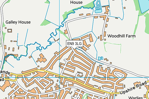 EN9 3LG map - OS VectorMap District (Ordnance Survey)