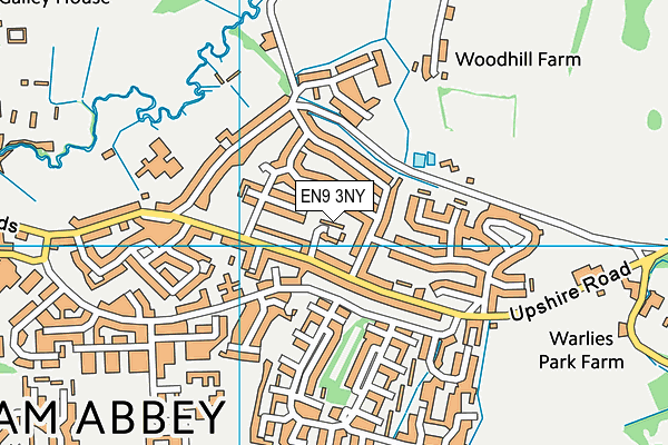 EN9 3NY map - OS VectorMap District (Ordnance Survey)