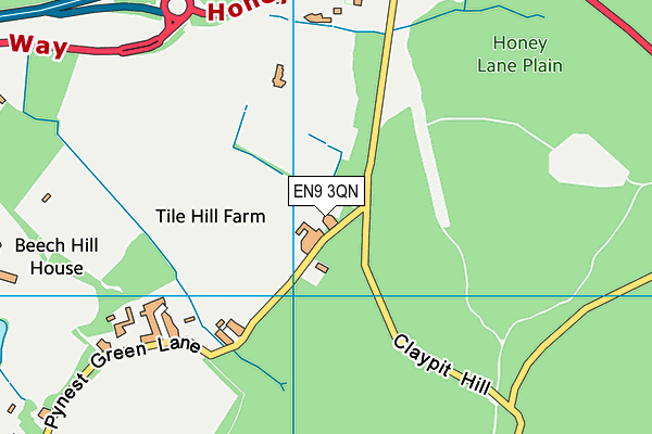 EN9 3QN map - OS VectorMap District (Ordnance Survey) EN9 3QN map - OS VectorMap District (Ordnance Survey)