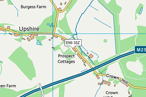 EN9 3SZ map - OS VectorMap District (Ordnance Survey)