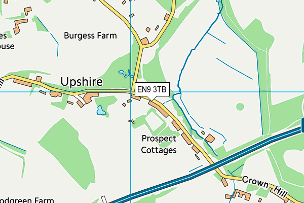 EN9 3TB map - OS VectorMap District (Ordnance Survey)