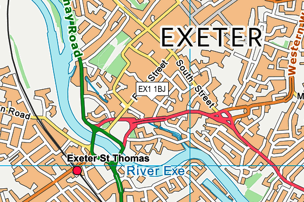 EX1 1BJ map - OS VectorMap District (Ordnance Survey) EX1 1BJ map - OS VectorMap District (Ordnance Survey)