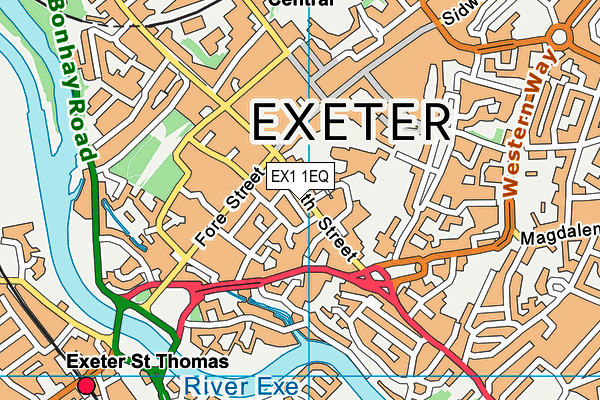 EX1 1EQ map - OS VectorMap District (Ordnance Survey) EX1 1EQ map - OS VectorMap District (Ordnance Survey)