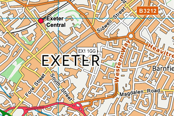 EX1 1GG map - OS VectorMap District (Ordnance Survey) EX1 1GG map - OS VectorMap District (Ordnance Survey)
