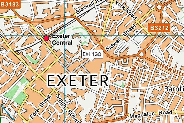 EX1 1GQ map - OS VectorMap District (Ordnance Survey) EX1 1GQ map - OS VectorMap District (Ordnance Survey)