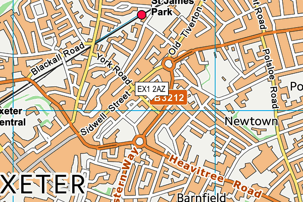 EX1 2AZ map - OS VectorMap District (Ordnance Survey) EX1 2AZ map - OS VectorMap District (Ordnance Survey)