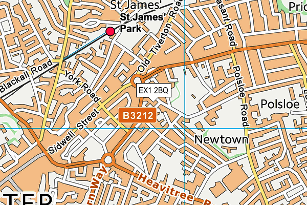 EX1 2BQ map - OS VectorMap District (Ordnance Survey) EX1 2BQ map - OS VectorMap District (Ordnance Survey)