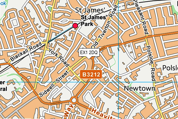 EX1 2DQ map - OS VectorMap District (Ordnance Survey) EX1 2DQ map - OS VectorMap District (Ordnance Survey)