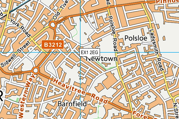 EX1 2EG map - OS VectorMap District (Ordnance Survey) EX1 2EG map - OS VectorMap District (Ordnance Survey)