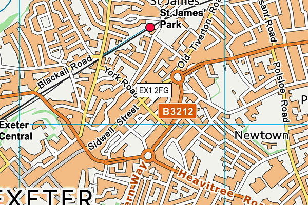 EX1 2FG map - OS VectorMap District (Ordnance Survey) EX1 2FG map - OS VectorMap District (Ordnance Survey)