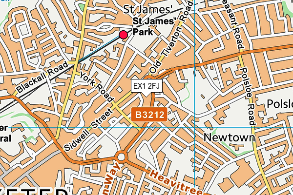 EX1 2FJ map - OS VectorMap District (Ordnance Survey) EX1 2FJ map - OS VectorMap District (Ordnance Survey)