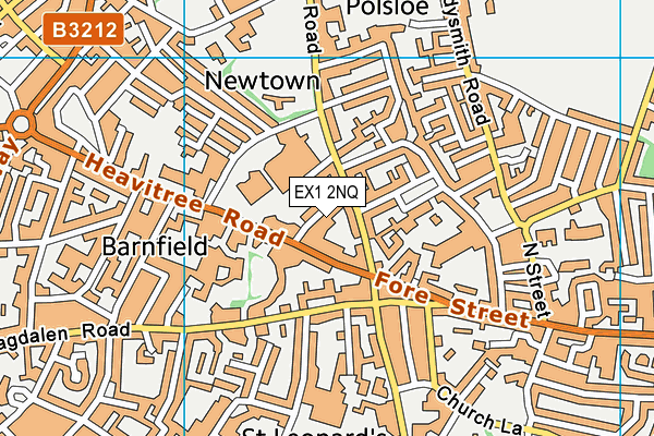 EX1 2NQ map - OS VectorMap District (Ordnance Survey) EX1 2NQ map - OS VectorMap District (Ordnance Survey)