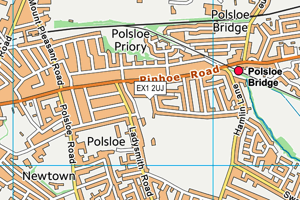 EX1 2UJ map - OS VectorMap District (Ordnance Survey) EX1 2UJ map - OS VectorMap District (Ordnance Survey)