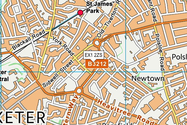 EX1 2ZS map - OS VectorMap District (Ordnance Survey) EX1 2ZS map - OS VectorMap District (Ordnance Survey)
