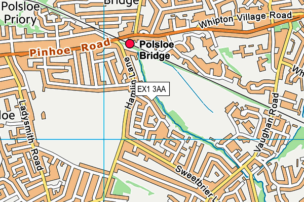 EX1 3AA map - OS VectorMap District (Ordnance Survey) EX1 3AA map - OS VectorMap District (Ordnance Survey)