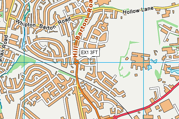EX1 3FT map - OS VectorMap District (Ordnance Survey) EX1 3FT map - OS VectorMap District (Ordnance Survey)