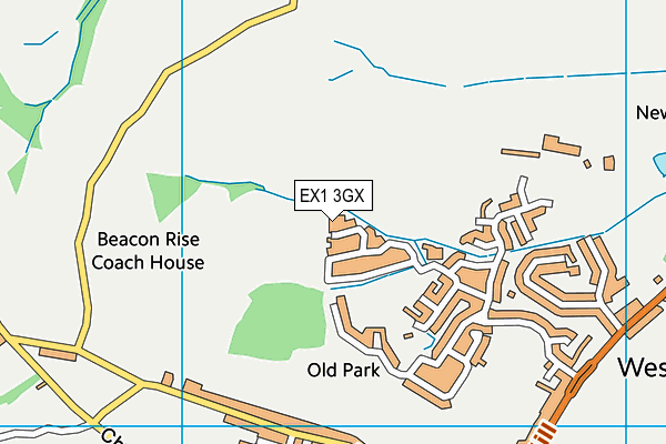 EX1 3GX map - OS VectorMap District (Ordnance Survey) EX1 3GX map - OS VectorMap District (Ordnance Survey)