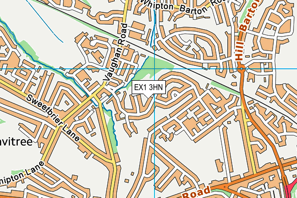 EX1 3HN map - OS VectorMap District (Ordnance Survey) EX1 3HN map - OS VectorMap District (Ordnance Survey)
