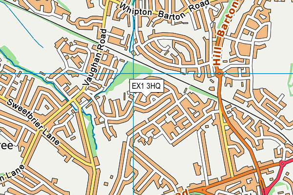 EX1 3HQ map - OS VectorMap District (Ordnance Survey) EX1 3HQ map - OS VectorMap District (Ordnance Survey)
