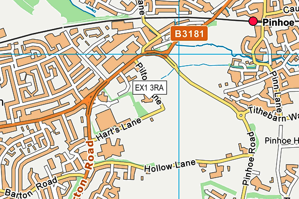 EX1 3RA map - OS VectorMap District (Ordnance Survey) EX1 3RA map - OS VectorMap District (Ordnance Survey)