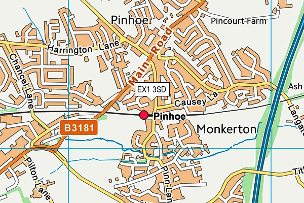 EX1 3SD map - OS VectorMap District (Ordnance Survey) EX1 3SD map - OS VectorMap District (Ordnance Survey)