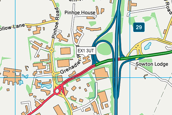 EX1 3UT map - OS VectorMap District (Ordnance Survey) EX1 3UT map - OS VectorMap District (Ordnance Survey)