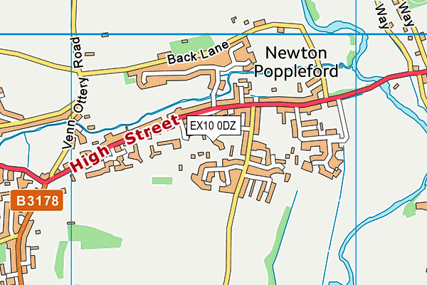 EX10 0DZ map - OS VectorMap District (Ordnance Survey)