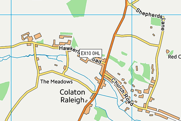 EX10 0HL map - OS VectorMap District (Ordnance Survey) EX10 0HL map - OS VectorMap District (Ordnance Survey)