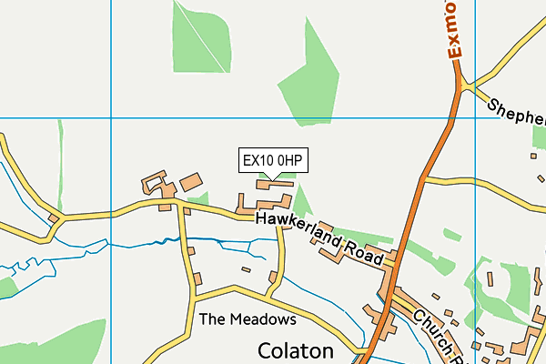 EX10 0HP map - OS VectorMap District (Ordnance Survey)