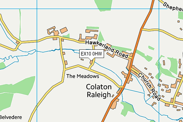 EX10 0HW map - OS VectorMap District (Ordnance Survey) EX10 0HW map - OS VectorMap District (Ordnance Survey)