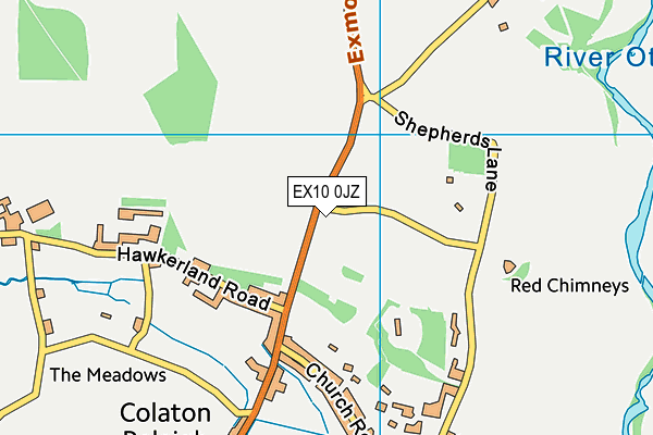 EX10 0JZ map - OS VectorMap District (Ordnance Survey) EX10 0JZ map - OS VectorMap District (Ordnance Survey)