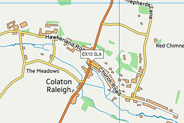 EX10 0LA map - OS VectorMap District (Ordnance Survey) EX10 0LA map - OS VectorMap District (Ordnance Survey)
