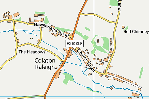 EX10 0LF map - OS VectorMap District (Ordnance Survey) EX10 0LF map - OS VectorMap District (Ordnance Survey)