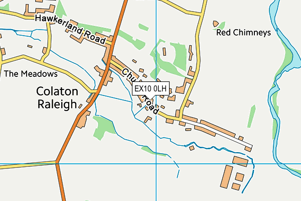 EX10 0LH map - OS VectorMap District (Ordnance Survey) EX10 0LH map - OS VectorMap District (Ordnance Survey)