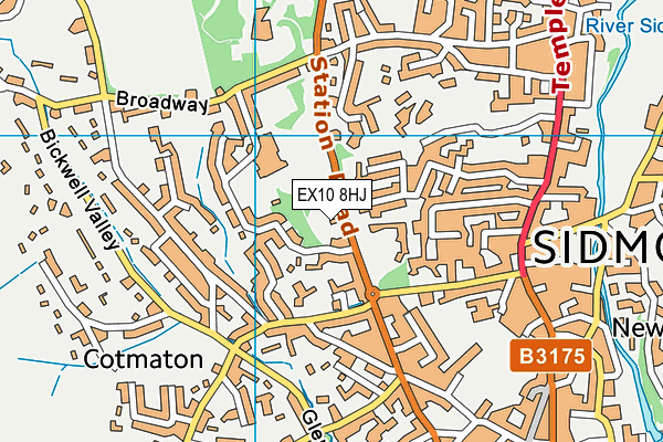 EX10 8HJ map - OS VectorMap District (Ordnance Survey) EX10 8HJ map - OS VectorMap District (Ordnance Survey)