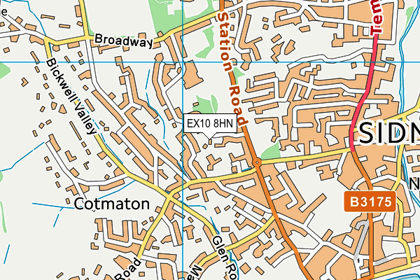 EX10 8HN map - OS VectorMap District (Ordnance Survey) EX10 8HN map - OS VectorMap District (Ordnance Survey)