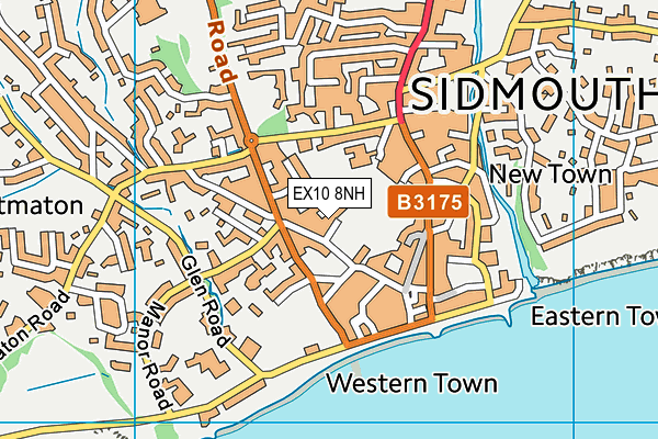 EX10 8NH map - OS VectorMap District (Ordnance Survey)
