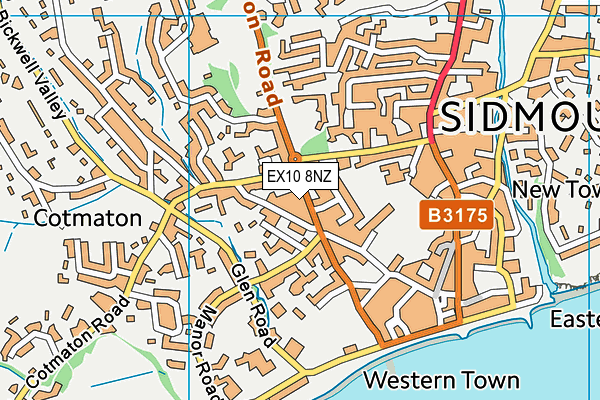 EX10 8NZ map - OS VectorMap District (Ordnance Survey) EX10 8NZ map - OS VectorMap District (Ordnance Survey)