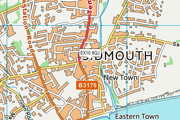EX10 8QJ map - OS VectorMap District (Ordnance Survey) EX10 8QJ map - OS VectorMap District (Ordnance Survey)