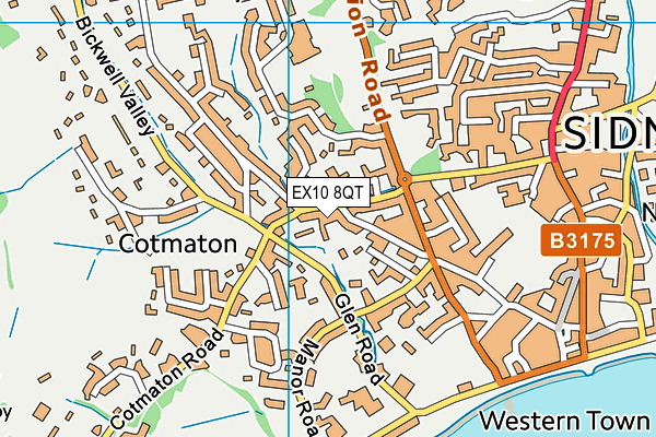 EX10 8QT map - OS VectorMap District (Ordnance Survey) EX10 8QT map - OS VectorMap District (Ordnance Survey)