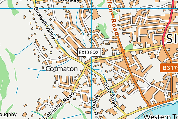 EX10 8QX map - OS VectorMap District (Ordnance Survey) EX10 8QX map - OS VectorMap District (Ordnance Survey)